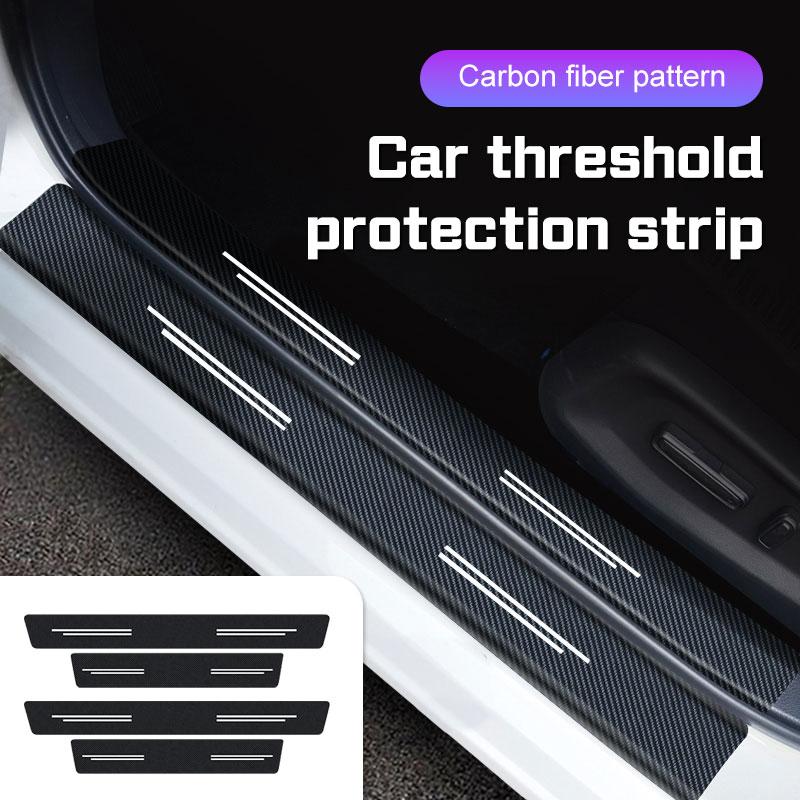 2026 For Hyundai Genesis G70 G80 G90 GV80 GV90 I30 I40 IX35 Kona Getz Car Threshold Strip Carbon Fiber Film Door Sill Stickers