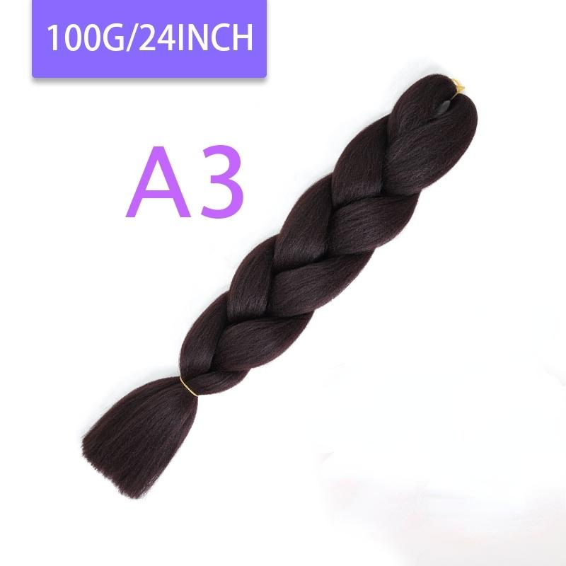 MISQUEEN Yaki Soft Hair Ombre Crochet Braiding Hair Extension For Braid 24 Inch Pink Synthetic Crochet Hair Jumbo Braid Hair
