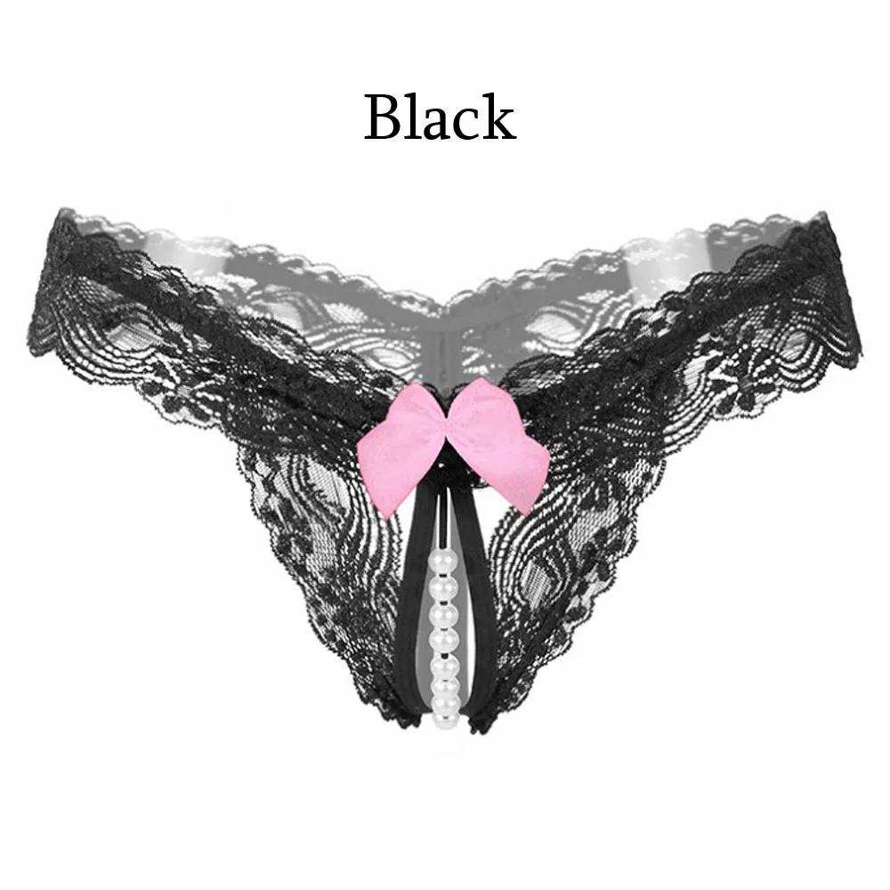 Модные кружевные открытые стринги G-string Трусики Нижнее белье Кружево Открытые Микро Бандажные Стринги Брифы Без ластовицы Т-бэк