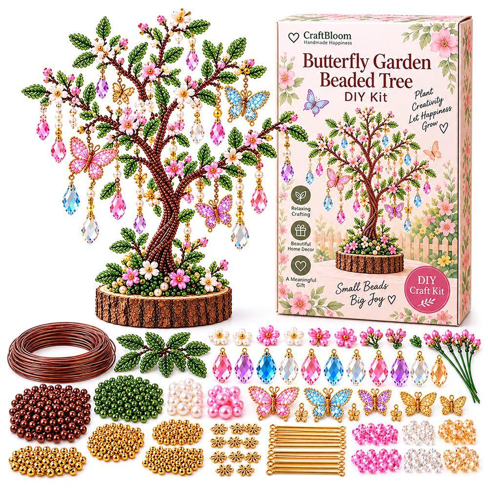 Multi-Color Beads Christmas Tree Ornament Kit Handmade Bead Weaving Christmas Craft Kit Xmas