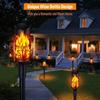 4PCS New Round Solar Flame Lamp IP65 Waterproof Outdoor Lawn Light Flickering Atmosphere Lighting for Courtyard Garden Villa Landscap
