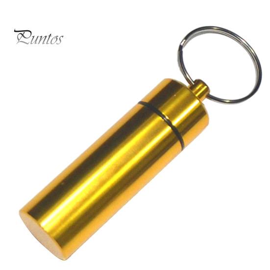 Портативная герметичная банка-брелок с винтовой крышкой из алюминиевого сплава, водонепроницаемая, с плоским дном, подвесная мини-таблетка, бутылка для хранения таблеток, контейнер, держатель, кольцо для ключей