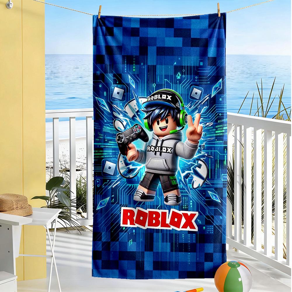 Roblox Beach Towel Super Soft & Absorbent Comfortable Lightweight Suitable for Sports, Travel, Swimming, Yoga, Bathroom, Beach, And Pool