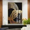 Luxury Abstract Black and Gold Foil Leaves Canvas Art Modern Plant Poster for Living Room Wall Decor