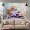 2D plane, 1 piece of flower truck photography background cloth, polyester fabric, suitable for home and garden use