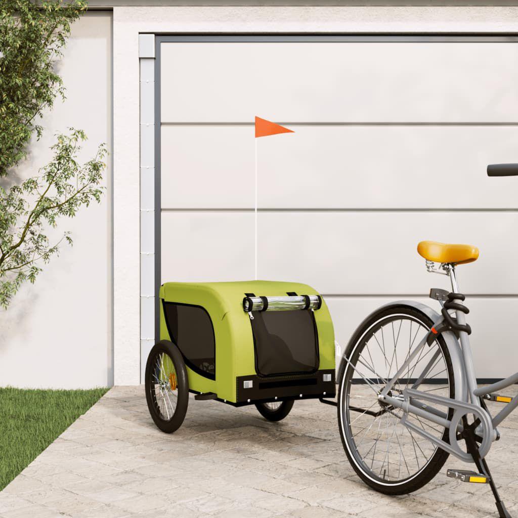 vidaXL Pet Bike Trailer Green and Black
