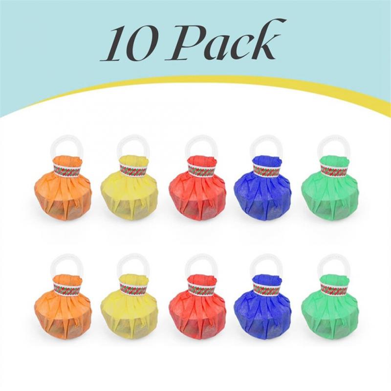 10Pack Colorful Streamer Poppers,Hand Throw Confetti Streamers