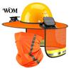 Polyester Helmet Neck Cover Hat Shield with Fan, Ventilation Visor Mesh Design, Full Brim Ventilated Sun Protection Guard for Construction Outdoor
