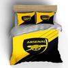 Yellow Arsenal Logo Bedding Set Bedding Duvet Cover Set Duvet Cover Pillowcases (1 * Duvet Cover 2 * Pillowcases, Without Duvet Insert)