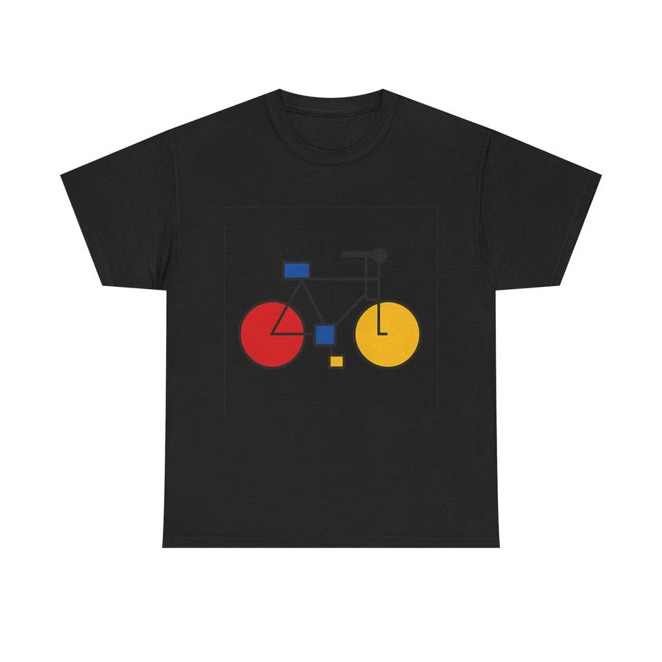 Unisex Adult T Shirt Bauhaus Geometry Bike Design Clean