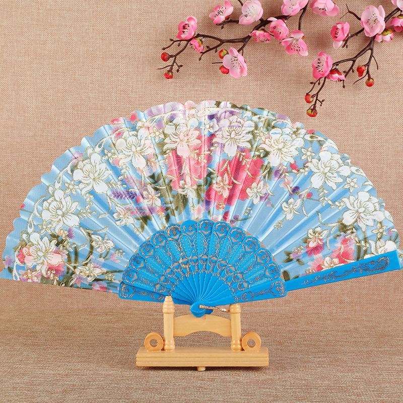Китайский стиль Шелковый веер складной веер Свадебный веер Искусство Подарки Танцевальный ручной веер Винтажный складной ручной веер в виде цветка