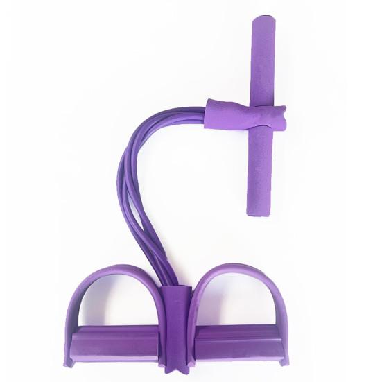4/6-Tube Pedal Puller Resistance Band with Handle Multifunction Elastic Yoga Sit-up Pull Rope Men Women Pedal Tensioner Exerciser Workout Equipment