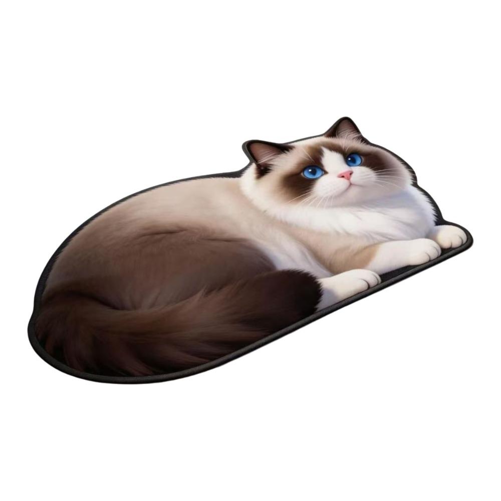 Super Absorbent Cute Cat Diatom Floor Mat Bedroom Door Small Rug Living Room Tea Table Bedside