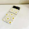 Beautiful Sunflower Phone Case For Samsung Galaxy Z Flip 5g Cute Smile Holder Clear Cover Case For Samsung Z Flip 3 Zflip3