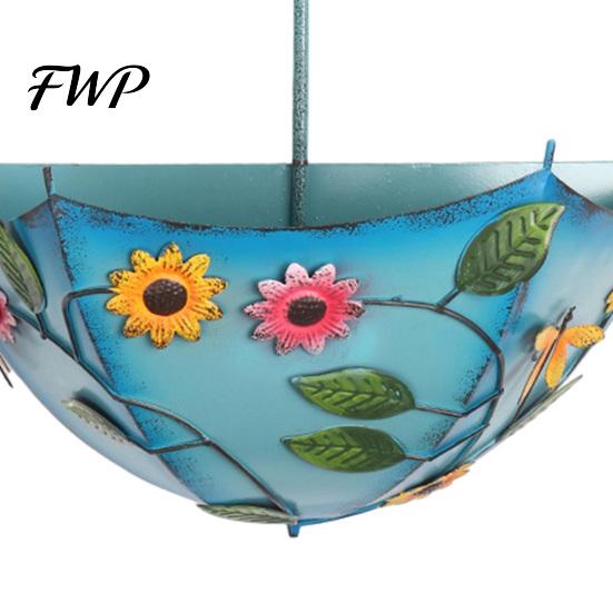 Removable Plant Hooks Metal Umbrella Hanging Planter Shaped Railing Flower Pot Farmhouse Swivel Hook Wall Mounted for Garden Patio Porch Window