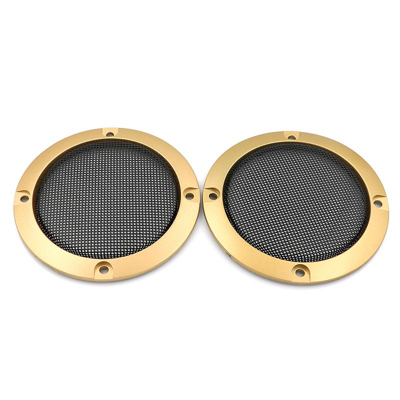 3-дюймовая крышка аудиодинамика, декоративная круглая металлическая сетчатая решетка, 2 шт.