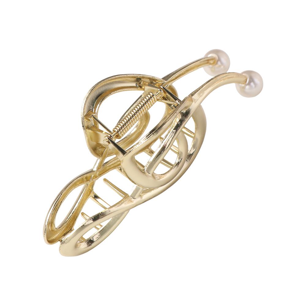 Zinc Zinc Zinc Alloy Treble Clef Hair Clip Pearl Music Note Hair Claw Exquisite Makeup Hair Clips