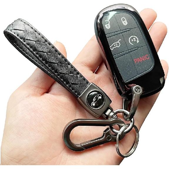 Чехол для брелока TANDRIVE Совместим с 2026 2025-2015 Jeep Compass Dodge Durango Cherokee Grand Cherokee Renegade Challenger Charger RAM Chrysler