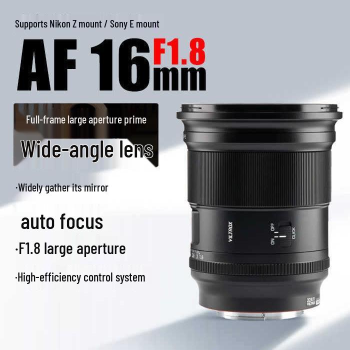 Viltrox 16mm F1.8 Автофокусный Полнокадровый Широкоугольный Объектив для Беззеркальных Камер с Креплением E/Z