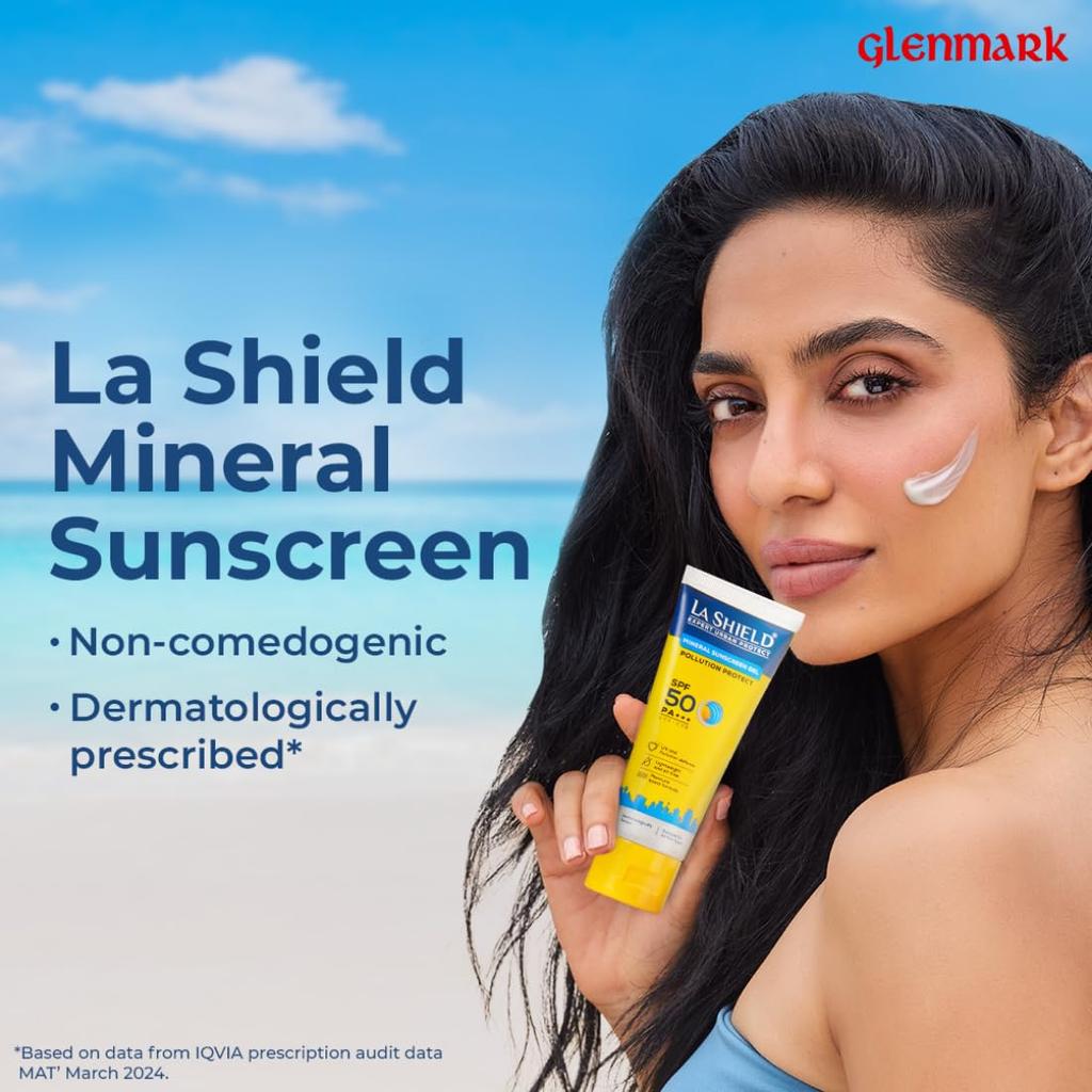 La Shield Гель-солнцезащитный Mineral Sunscreen Gel SPF 50 Защита от загрязнений | PA+++ | Легкий и без масел | Формула с увлажняющим эффектом | Водостойкий | Все типы кожи