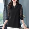 Women's Spring Lace Long-sleeved T-shirt Large Size Loose Inner Bottoming Shirt