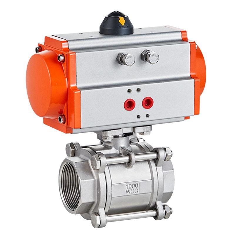 Pneumatic ball valve Q611F-16P stainless steel 304 three-piece threaded internal thread connection high temperature resistant sw