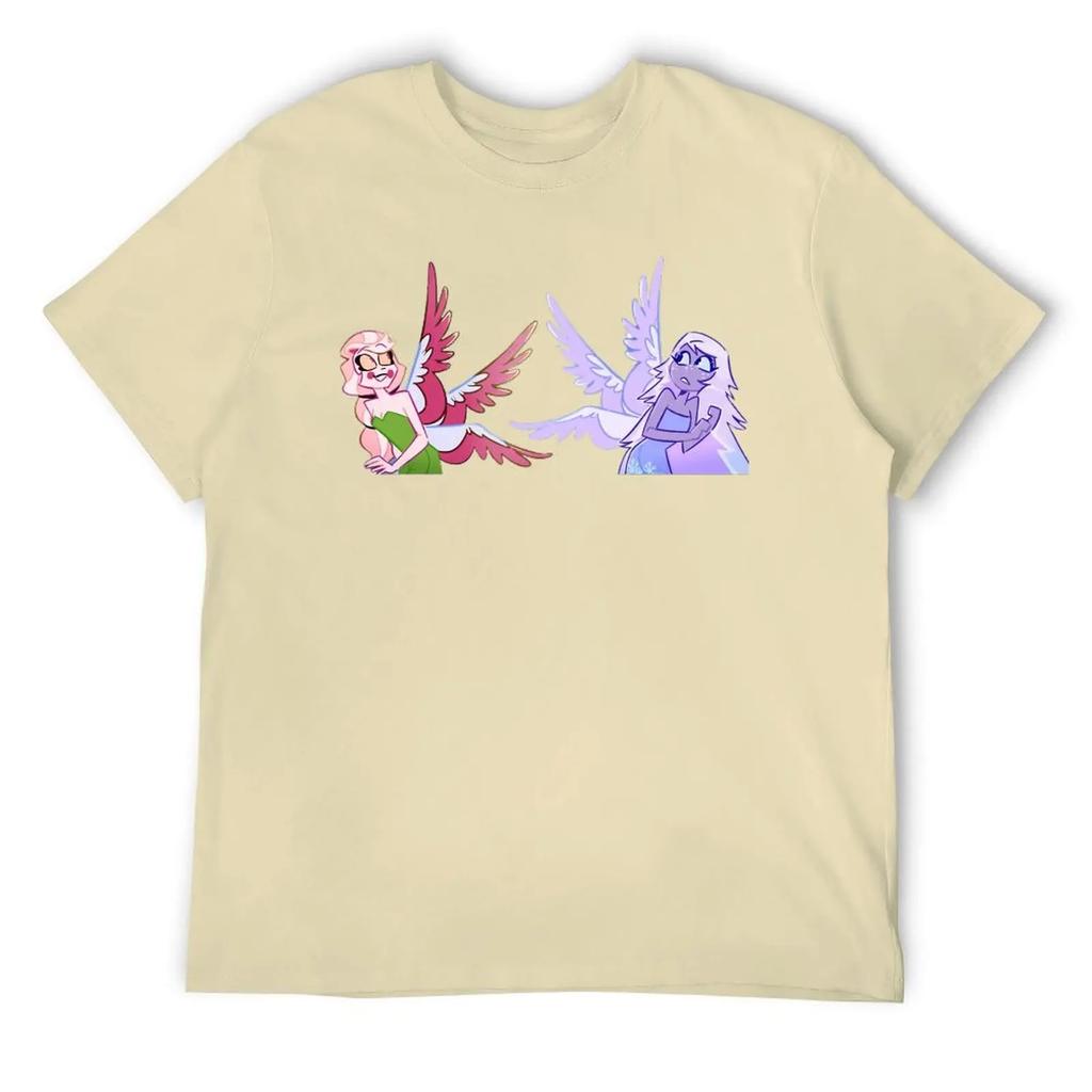 Round Neck  Charlie Emily Tinkerbell Fanart T-shirt  Sports T-shirts Vintage Funny Novelty Aactivity Competition USA Size