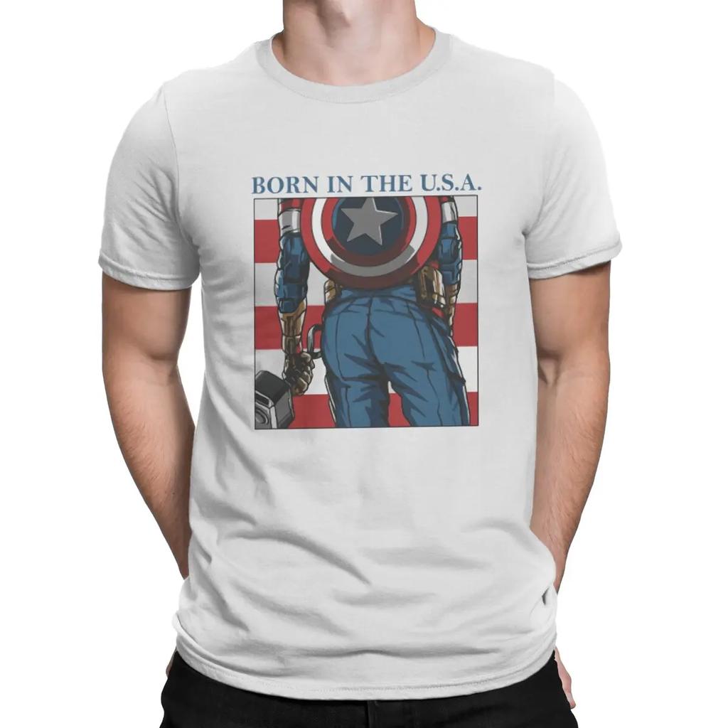 Оригинальная футболка Captain America в стиле хип-хоп на день рождения, повседневная футболка из фильма для мужчин и женщин, свободный рукав, свободный крой, большие размеры