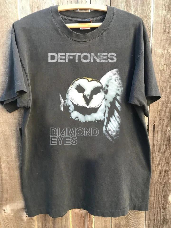 SALE Deftones Vintage T-shirts Diamond Eyes charcoal tee Graphic 90s