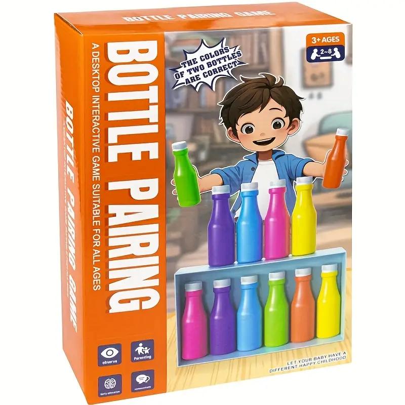 Parent-Interactive Color Bottle Guessing Toy Kids Memory & Color Perception Training Board Game Ideal Birthday Gift For Boy&Girl
