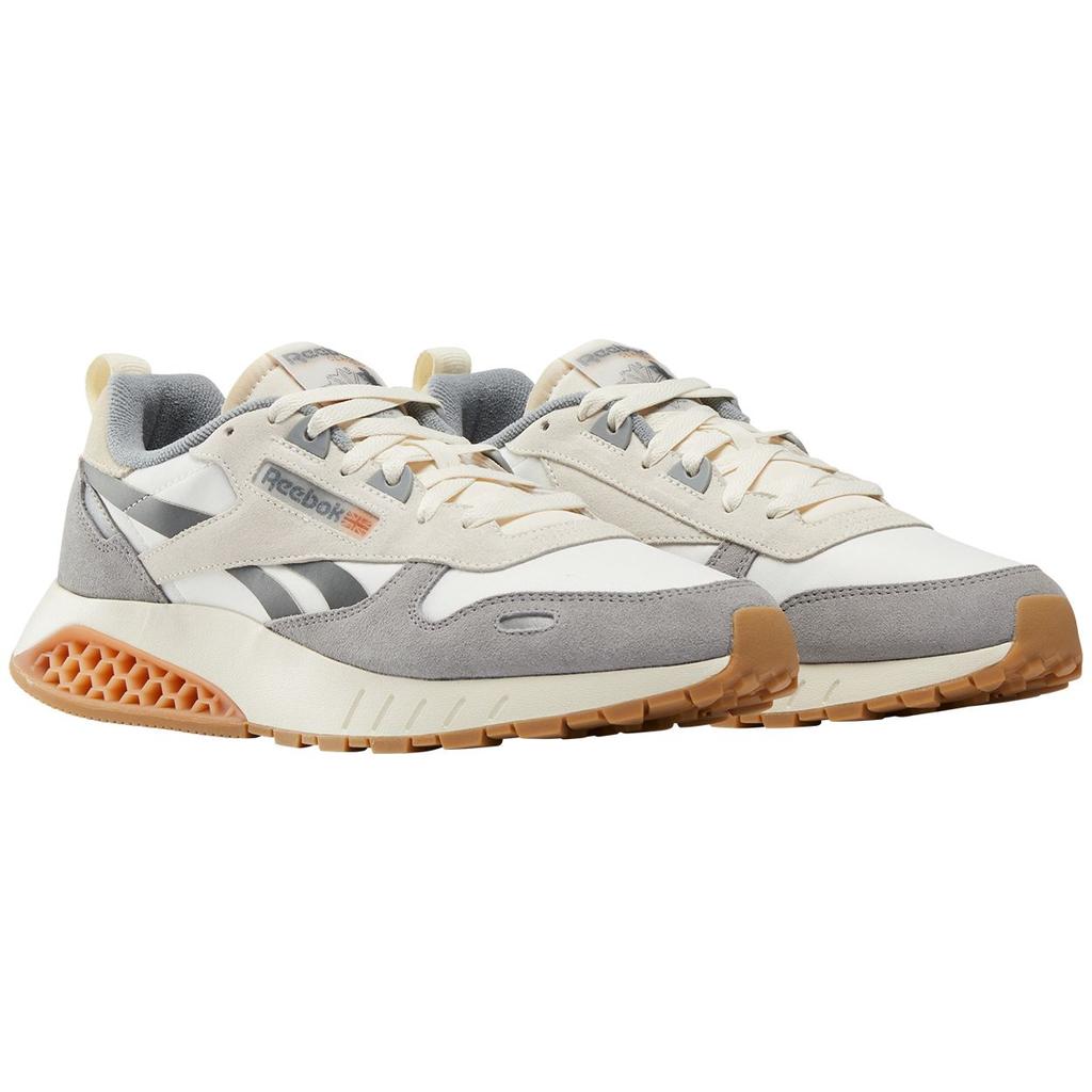 Reebok Классические кожаные кроссовки Hexalite Comfort, универсальные, низкие, для бега, унисекс, серый и белый 100201106