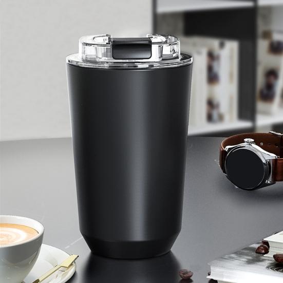 Stainless Steel Vacuum Insulation Cup with Silicone Lid Insulated Tumbler Travel Coffee Mug Leak Proof Reusable Double Walled Coffee Tumbler