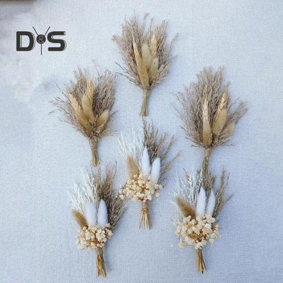6 шт. искусственный букет из сухоцветов в стиле бохо, мини-букет цветов своими руками, ваза для свадебной вечеринки, домашнего офиса, стола, центральное украшение