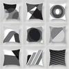 Luxury Home Decoration Cushion Cover Black Gray Dark Black and White Style Pillow Cover Office Sofa Cushion Cover