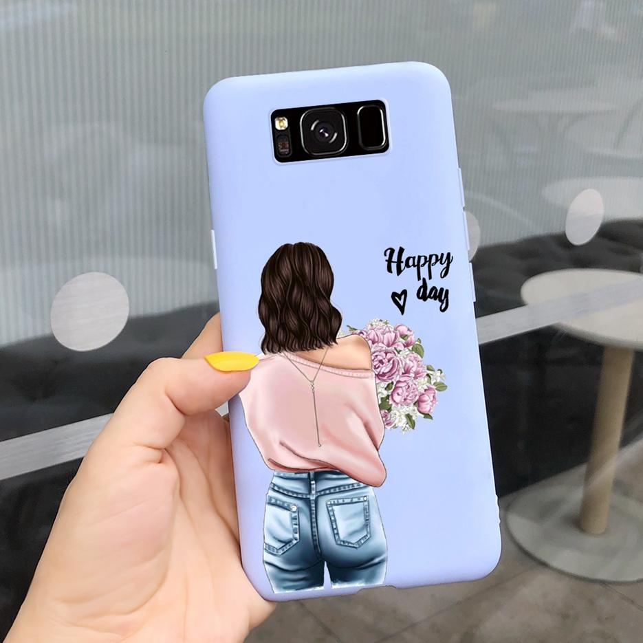 Чехол для Samsung Galaxy S8 Чехол Galaxy S8+ Стильный Подсолнух Красивые Девушки Чехол Для Samsung S8 Plus GalaxyS8 S8+ Мягкие Сумки Чехол