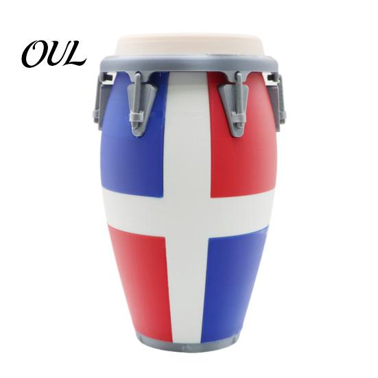 Poolside Gathering Decor Conga Drum Piggy Bank with National Flag Design for Kids Adults, Decorative Money Saving Personalized Gift Music Fans