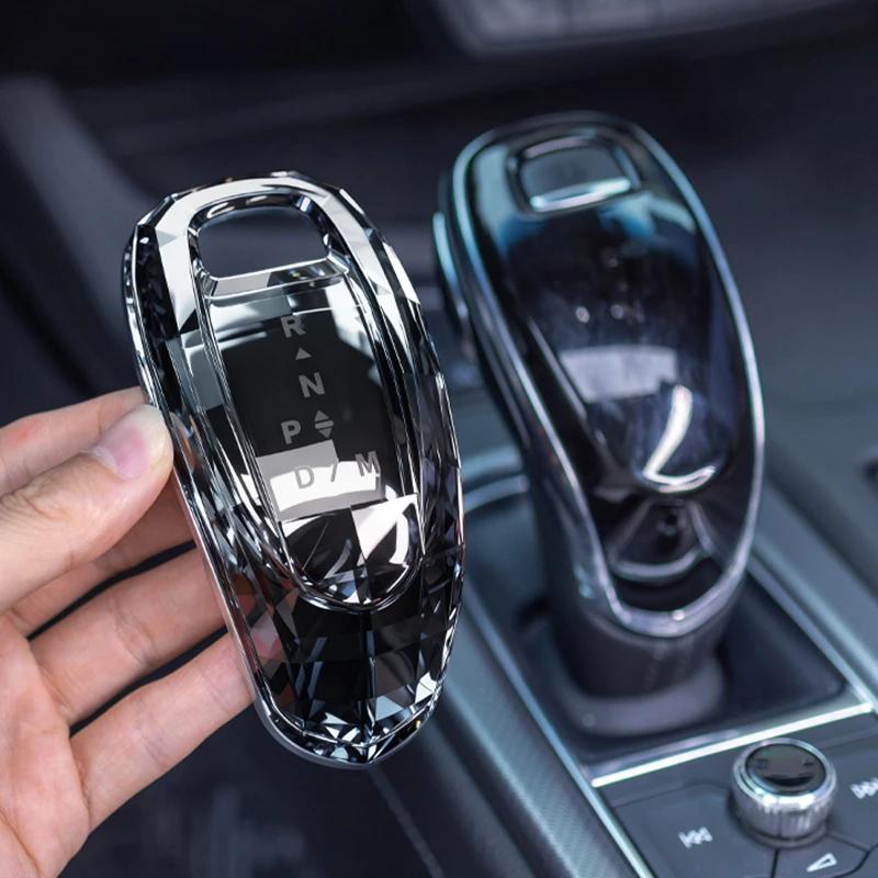 Для Cadillac XT4 XT5 XT6 CT5 CT6 2020-2024 Хрустальная накладка на ручку переключения передач Замена накладки на ручку переключения Автоаксессуары