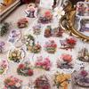 Набор ПЭТ-наклеек RetroStory Rose Manor Flower - Креативные наклейки для DIY-оформления пейзажей журналов