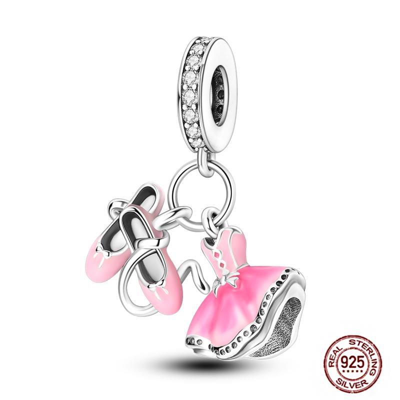 Ежедневные статьи Медные розовые парфюмерные шармы Камера Гантель Смарт-часы Бусины Подходят для оригинальных браслетов DIY Ювелирный подарок