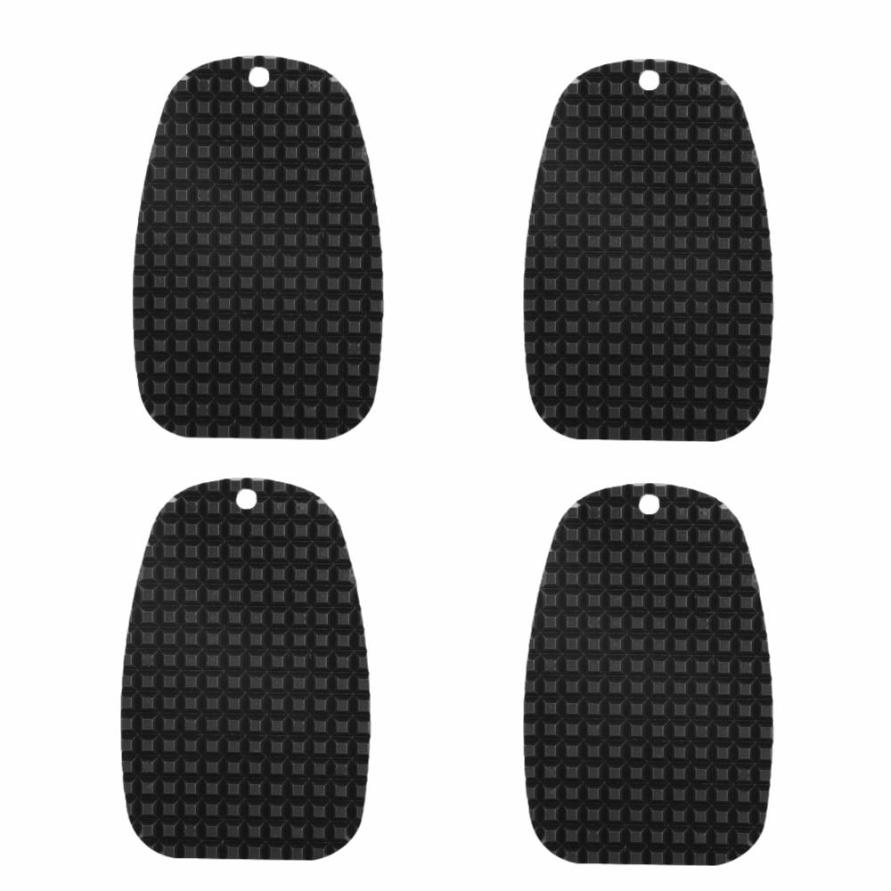 4pcs Anti-Sink Design Side Stand Support Plate Black Kickstand Foot Plate Parking Lot Use