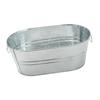 Galvanized Tub Ice Bucket with Handle Tin Portable for Parties Beer Wine