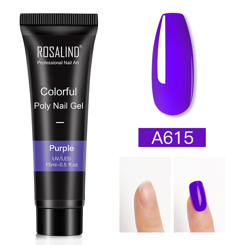 ROSALIND 15 мл блестящий УФ-гель для наращивания ногтей лак для ногтей быстрое наращивание полигель для ногтей для дизайна ногтей