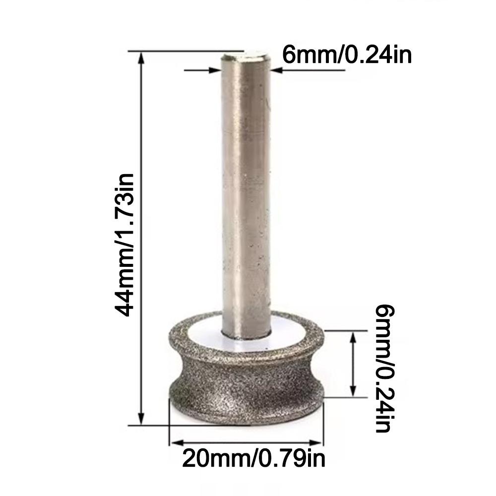 Glass Round Burr Drill Bits Concave Diamond Grinding Wheel Abrasive Grinding Wheel