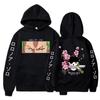 Anime Print Fleece Hoodies Autumn Men Women Long Sleeved Sweatshirts Streetwear Oversized Casual Hooded Pullover Y2K Clothes