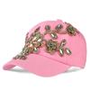 Rhinestone Women's Hat Sun Hat Golden Flowers Diamond-studded Baseball Caps Cowboy Hat Cap