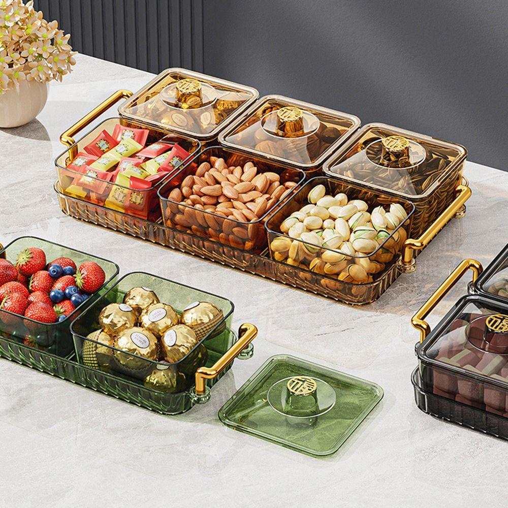 Translucent Dessert Serving Platter Waterproof Fruit Storage Tray Dried Fruit Plate  Bedroom