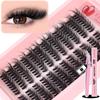 Soft & Natural Segmented False Eyelashes - C Curl, Subtle European/American Style. Choose Your Look for a Big Eye Effect.
