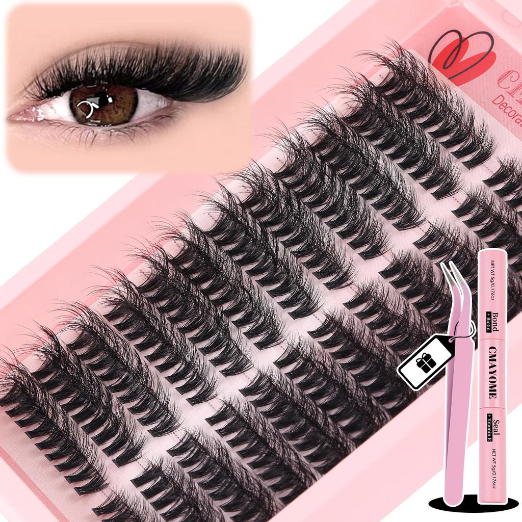 Soft & Natural Segmented False Eyelashes - C Curl, Subtle European/American Style. Choose Your Look for a Big Eye Effect.