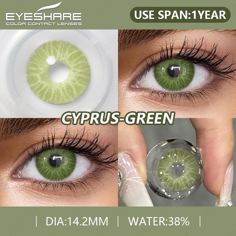 Eyeshare 2pcs Korean Color Contact Lenses for Eyes Blue Eye Contact Lens Brown Contacts Natural Gray Cosmetic Pupils for Eyes