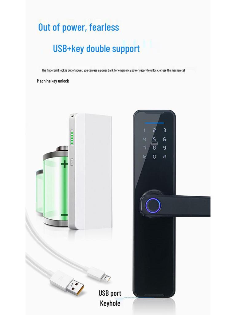 Умный электронный замок с отпечатком пальца и паролем для межкомнатных дверей: Идеально для спален, домашних офисов, квартир и многого другого.